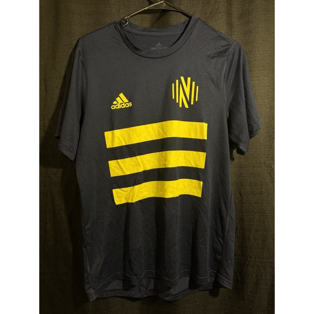 Adidas Nashville SC Creator Tee Mens M Navy Yellow MLS Soccer Shirt